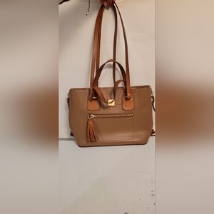 DOONEY AND BOURKE MORGAN SADDLE TAN SHOULDER BAG